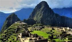 The famous citadel of Machu Picchu, recognized as one of the new Seven Wonders of the World