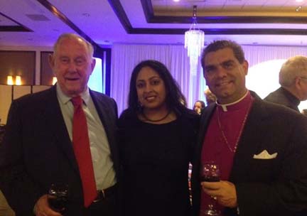 Reno Mayor Bob Cashell, Radheka Patel Savoy, and Gene Savoy Jr. at Plates to Ease Poverty fundraising dinner PHOTO: Gene Savoy Jr.