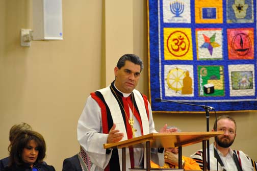 Gene, NCA President, provided the closing Benediction Prayer, a reading form the Thanksgiving Hymn of the Dead Sea Scrolls. PHOTO: Stephan Fuelling