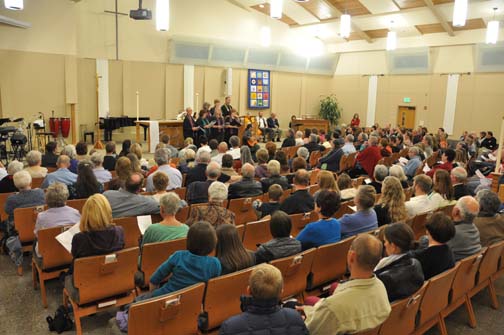 Reno Buddhist Center members perform before a congregation of 300. PHOTO: Stephan Fuelling