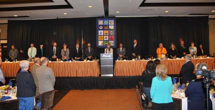 All rise for invocation PHOTO: Stephan Fuelling