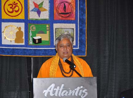 Benediction: Rajan Zed, President, Universal Society of Hinduism PHOTO: Stephan Fuelling