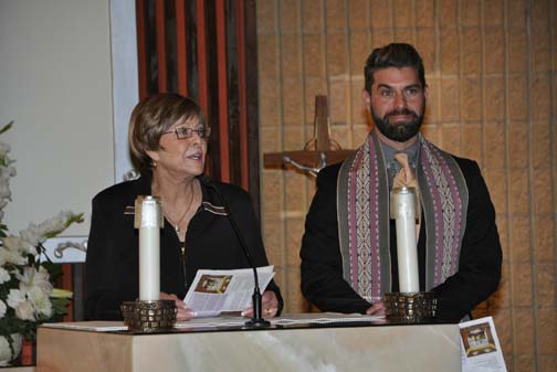 Pat Meidell and Rt. Rev. Sean Savoy present on the Interfaith Spiritual Sanctuary project at Renown Hospital PHOTO: Stephan Fuelling