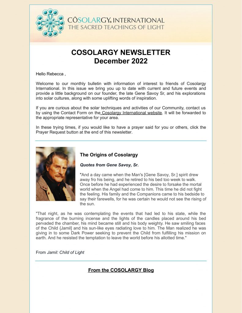 December newsletter