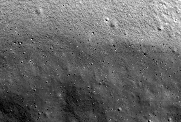Shadowcam photo of a moon crater