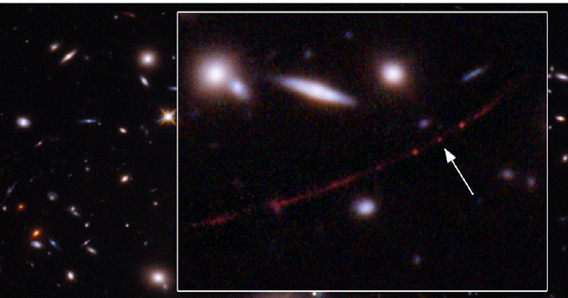 Hubble image of distant star