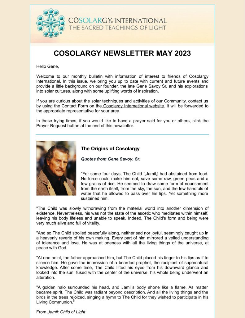May Newsletter page 1
