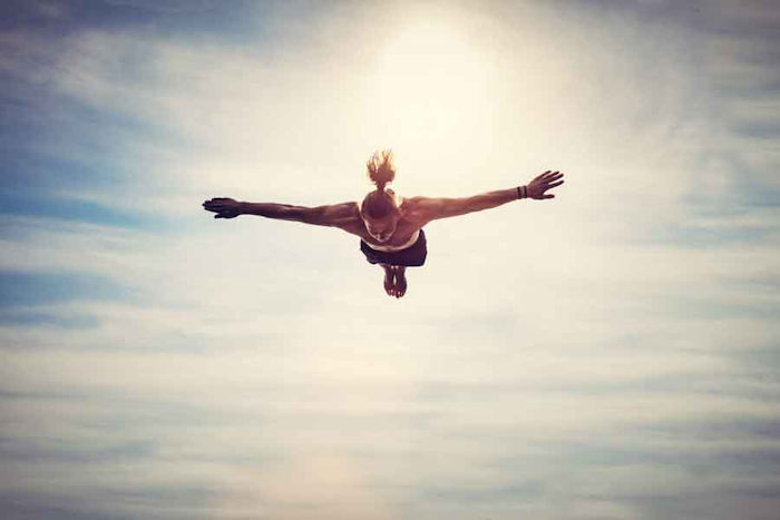 man flying