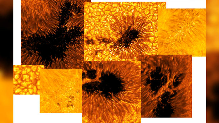 sunspots taken by the solar telescope