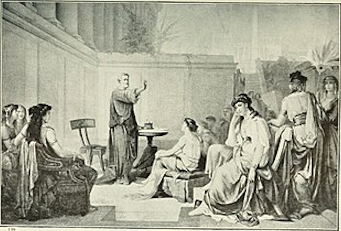 Pythagoras teaching