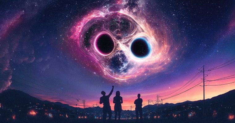 black holes collide and merge
