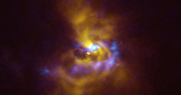young star in dust cloud