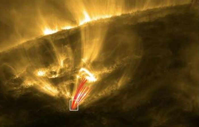 "shooting star" on the sun.