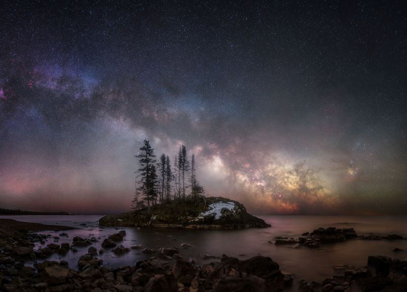 Milky Way from lake Superior